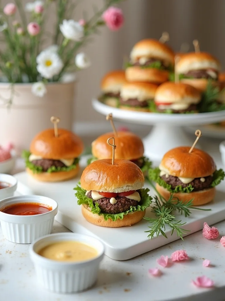 crispy burger inspired party bites