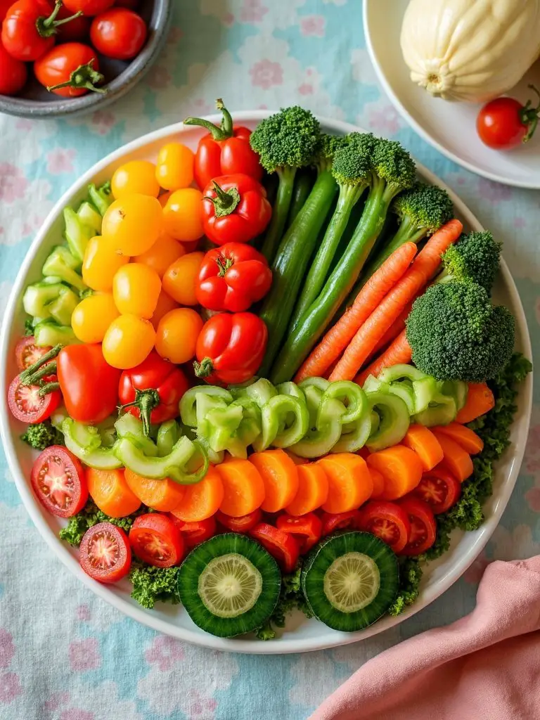 cute and fun veggie trays