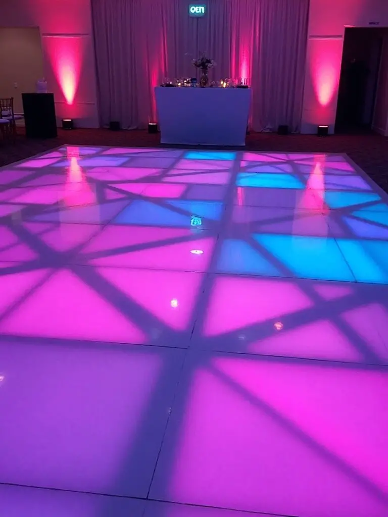 dance floor neon lighting captivating celebration