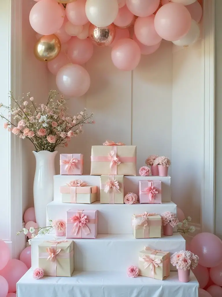 decorated gift display corner