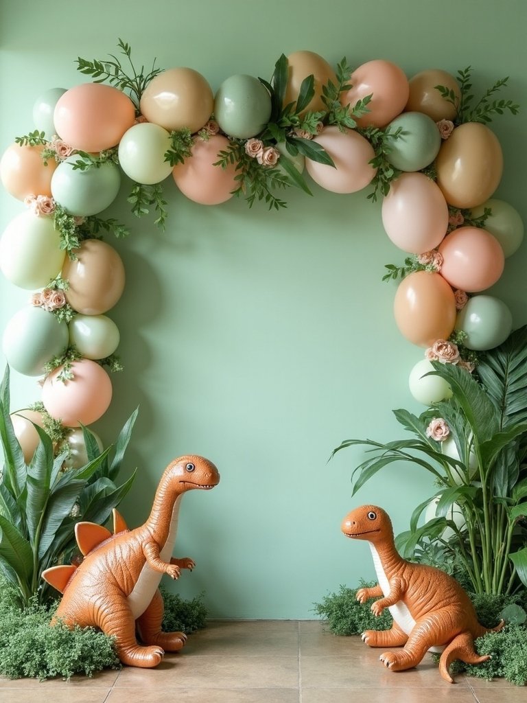 dinosaur baby shower backdrop