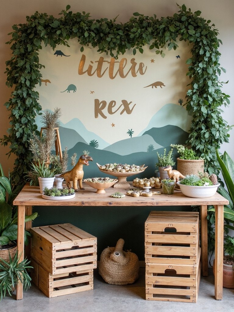 dinosaur themed gift station