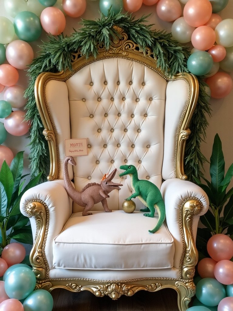 dinosaur themed guest chair decoration