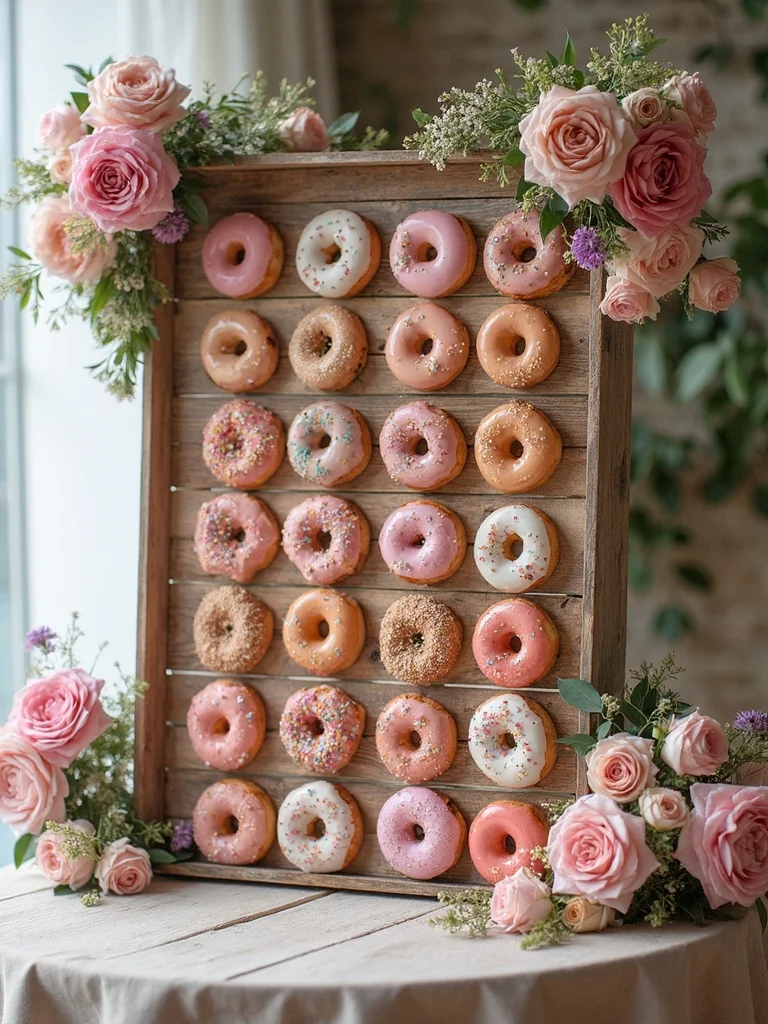 donut wall brunch display