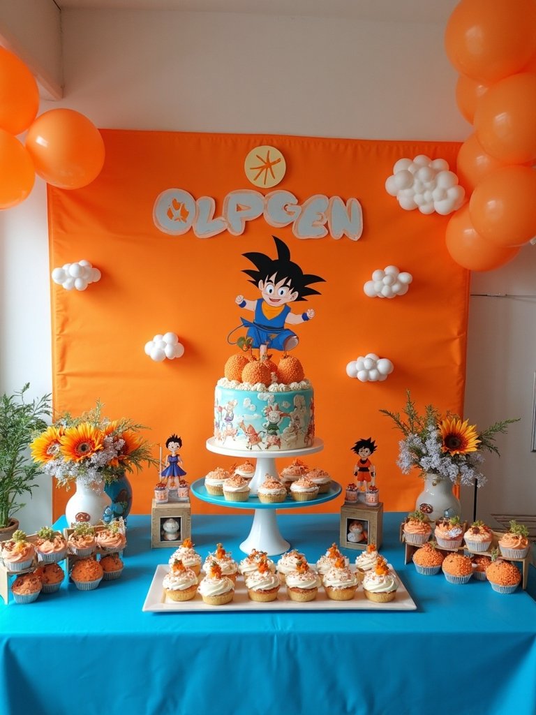 dragon ball themed table settings