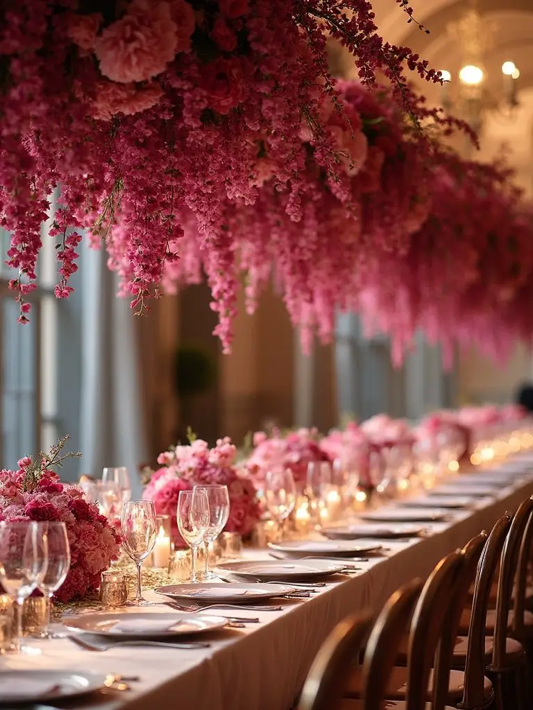 dramatic lush opulent transformative floral chandeliers