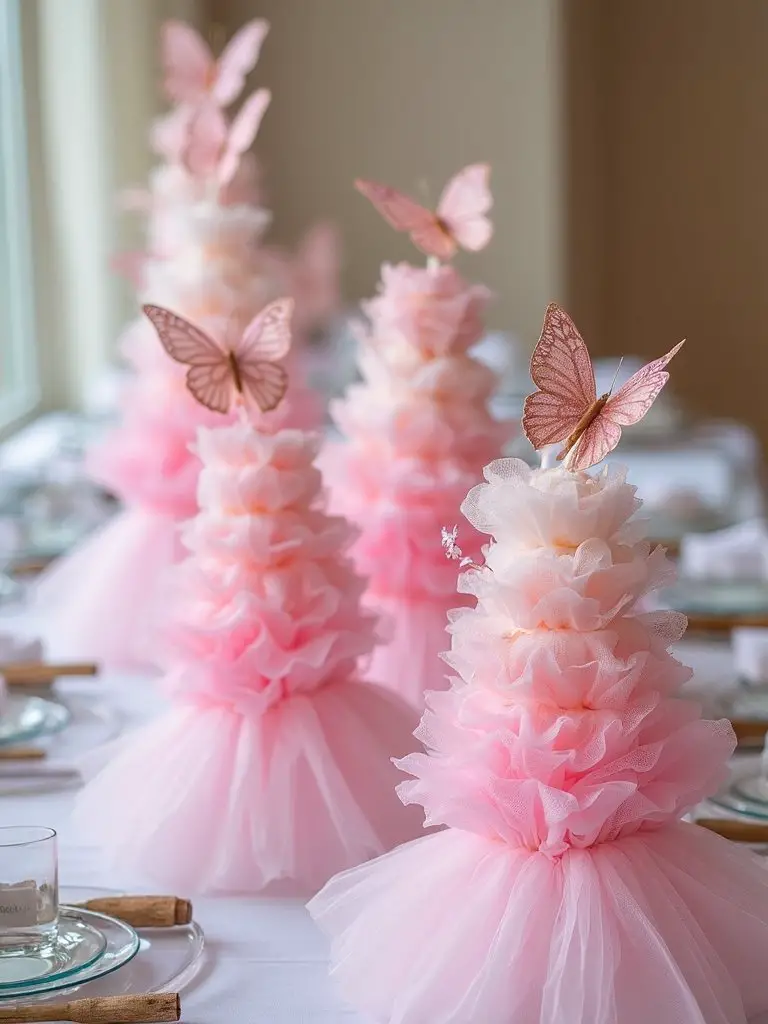dreamy pink butterfly towers