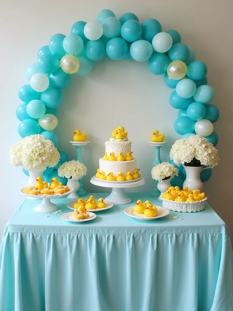 duck themed table arrangements