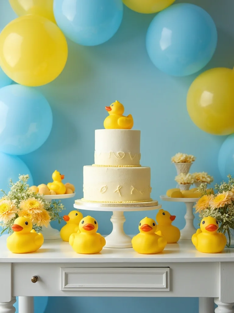 duck themed yellow and blue