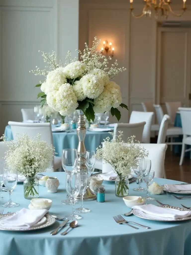 dusty blue baby shower d cor