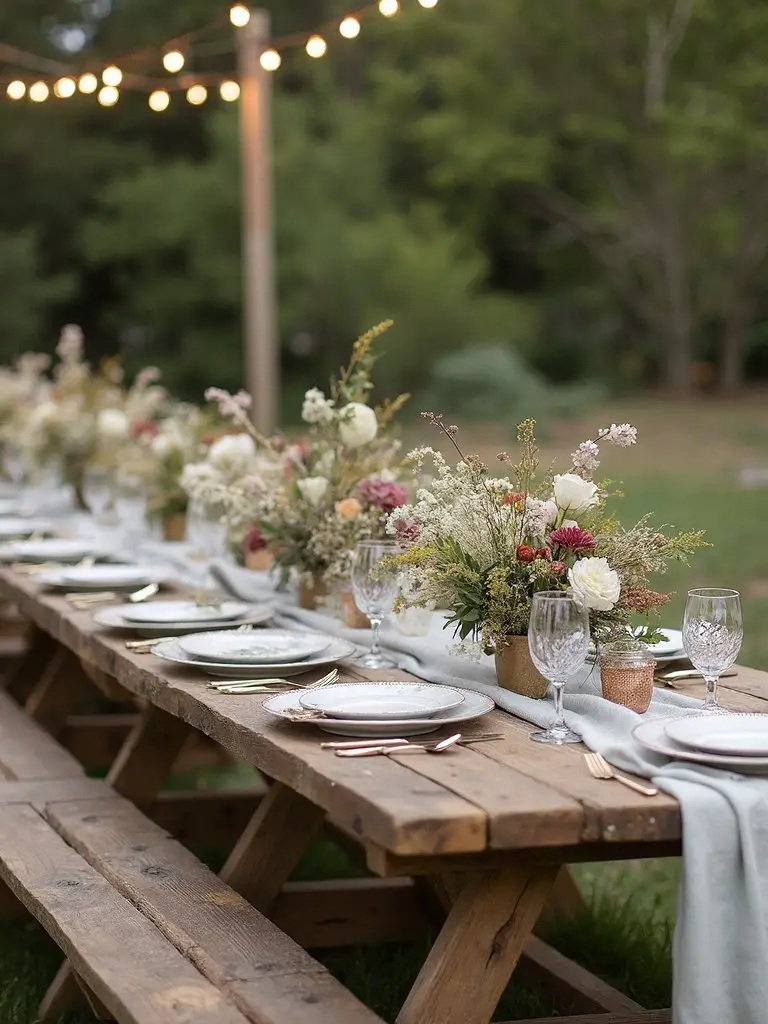 eclectic charming personalized outdoor dining