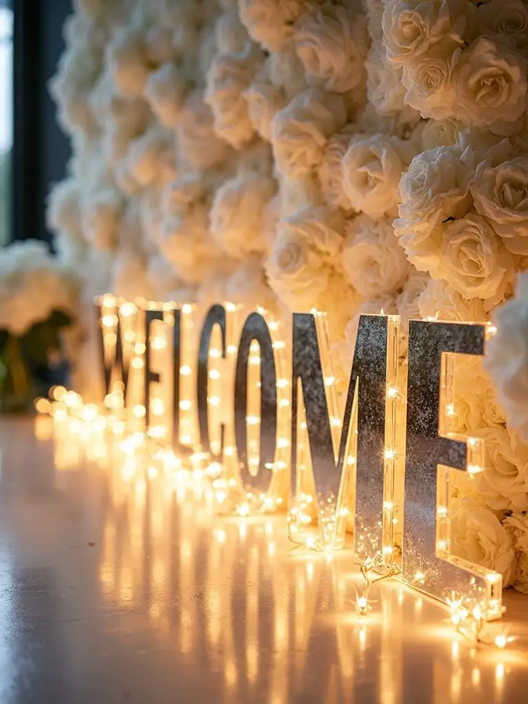 elegant 3d mirror name signs