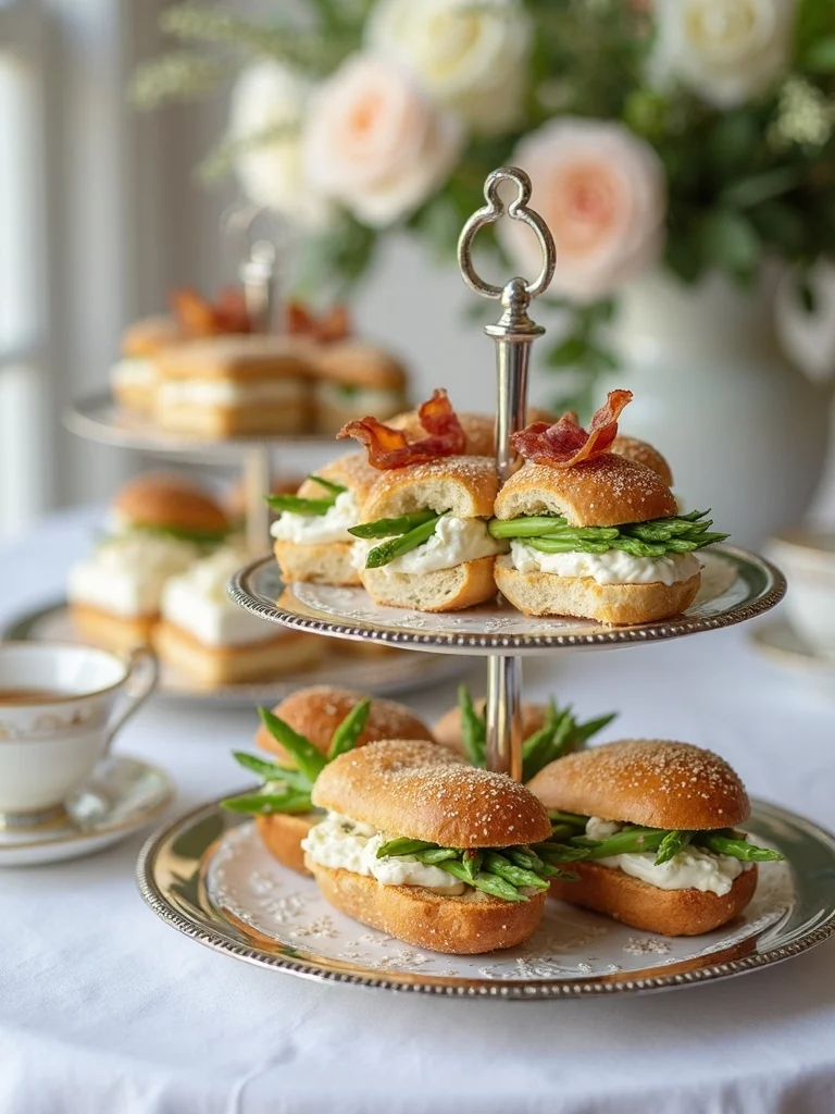 elegant asparagus bacon sandwiches