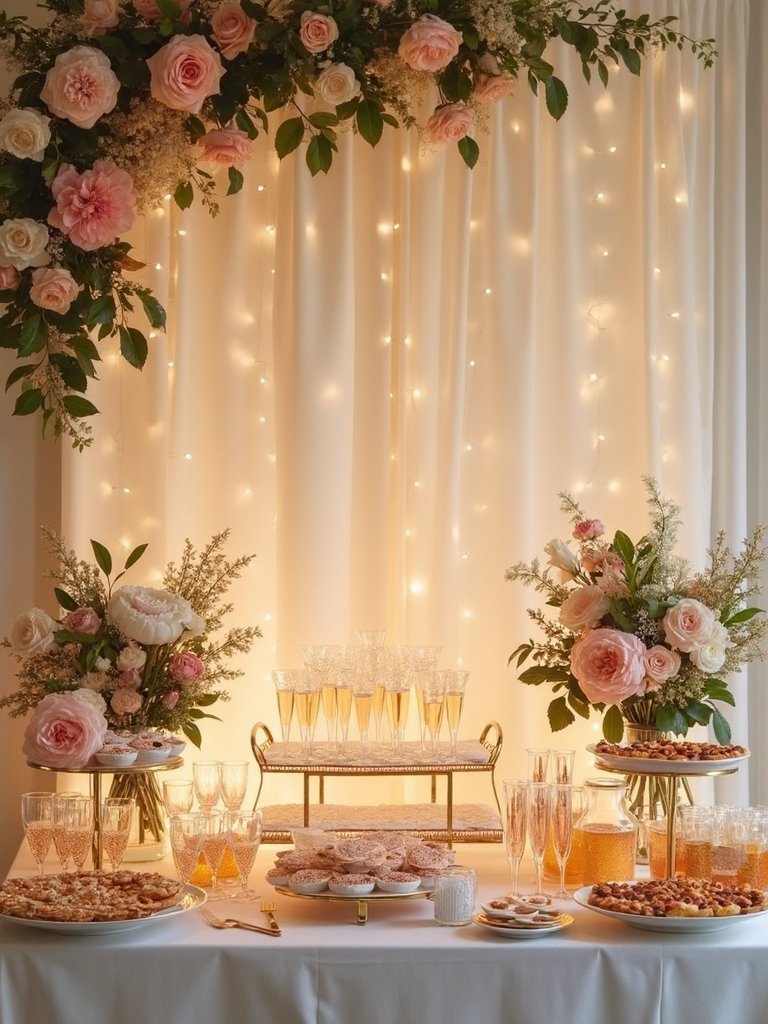 elegant beverage station setup