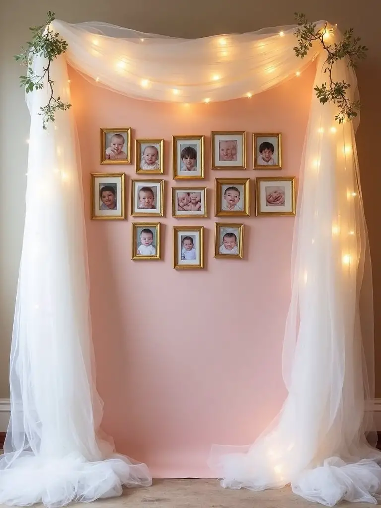elegant diy memory wall