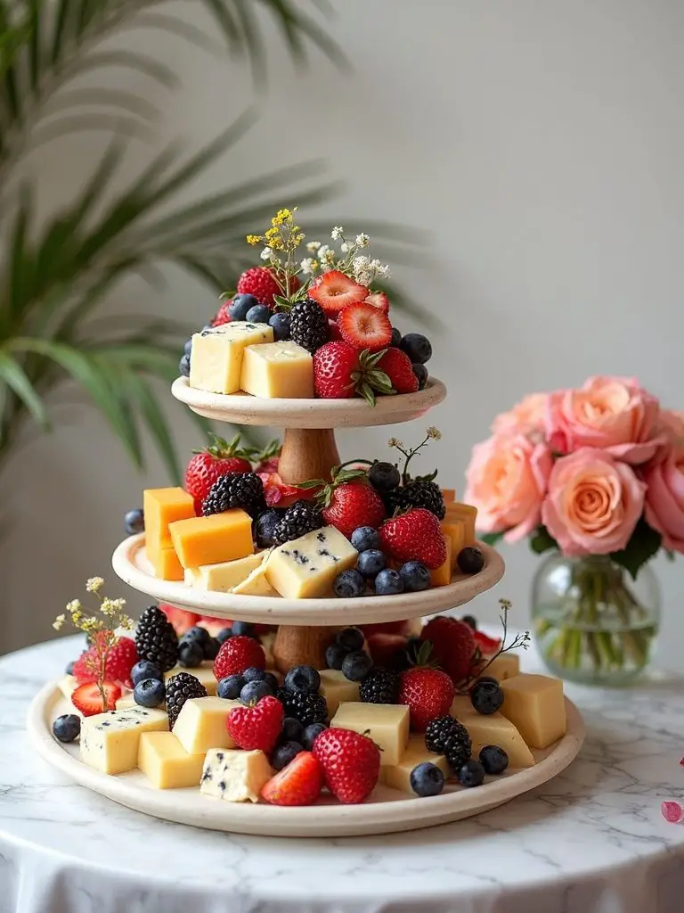 elegant fruit and cheese