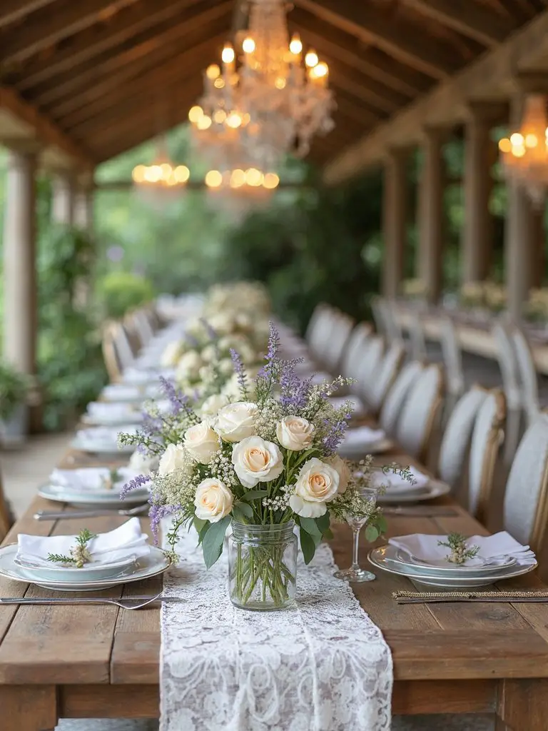 elegant layered french inspired tablescape