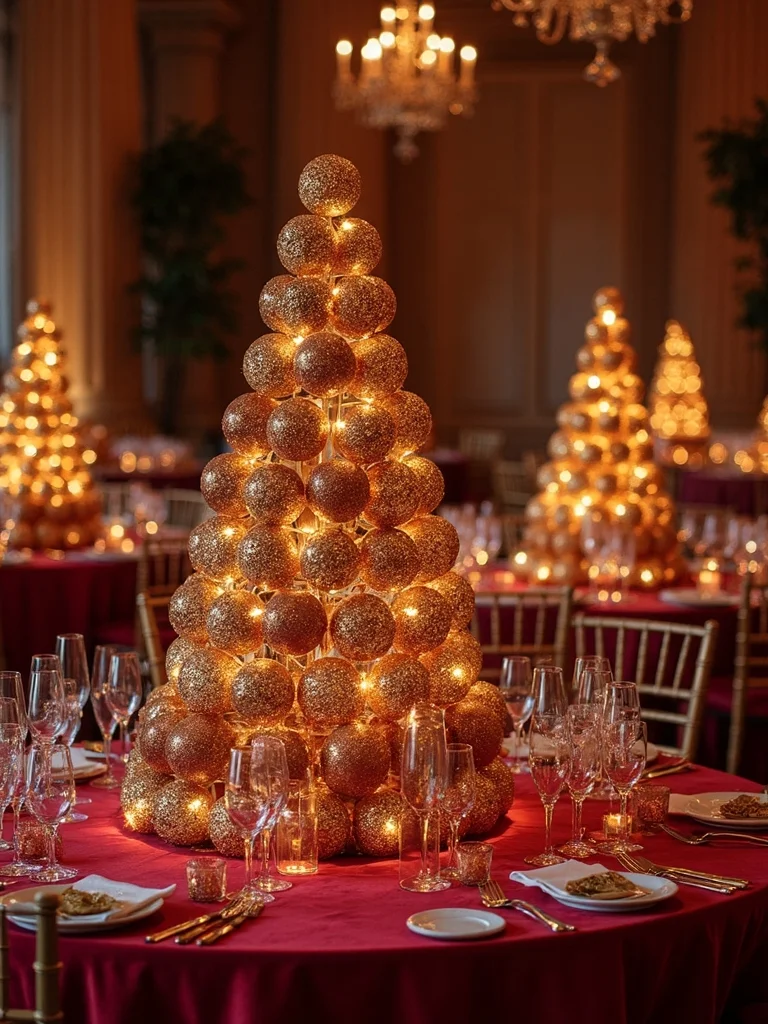 elegant luxurious champagne tower display