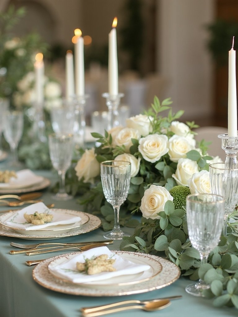 elegant olive green decorations