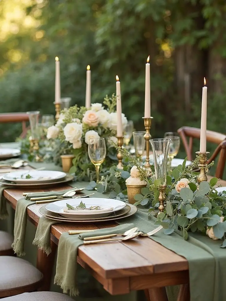 elegant olive green shower