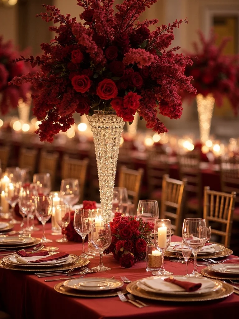 elegant sophisticated burgundy gold wedding signage