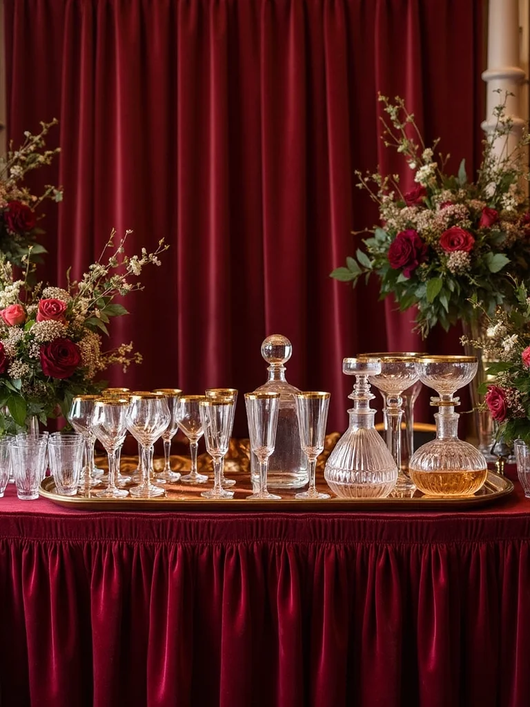 elegant sophisticated cocktail hour display