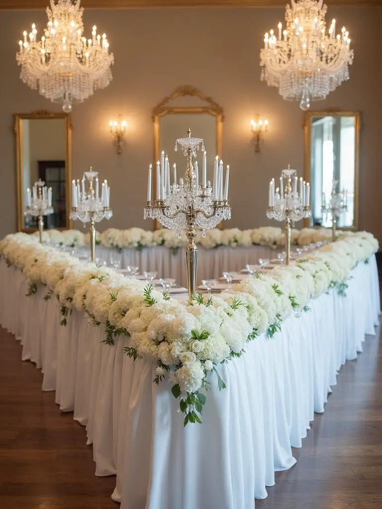 elegant sophisticated u shaped head table