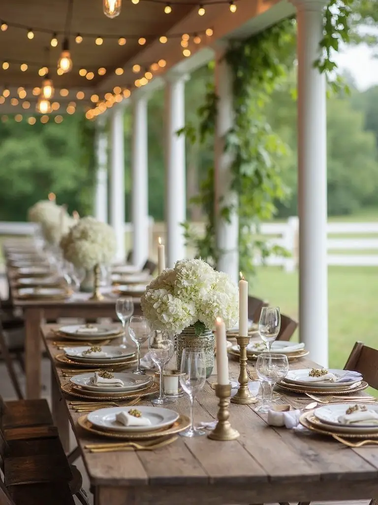 elegant timeless brass candleholder arrangements
