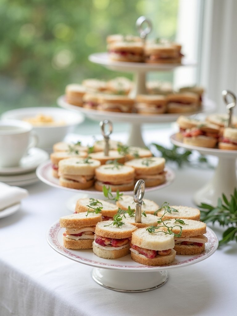 elegant turkey cranberry sandwiches