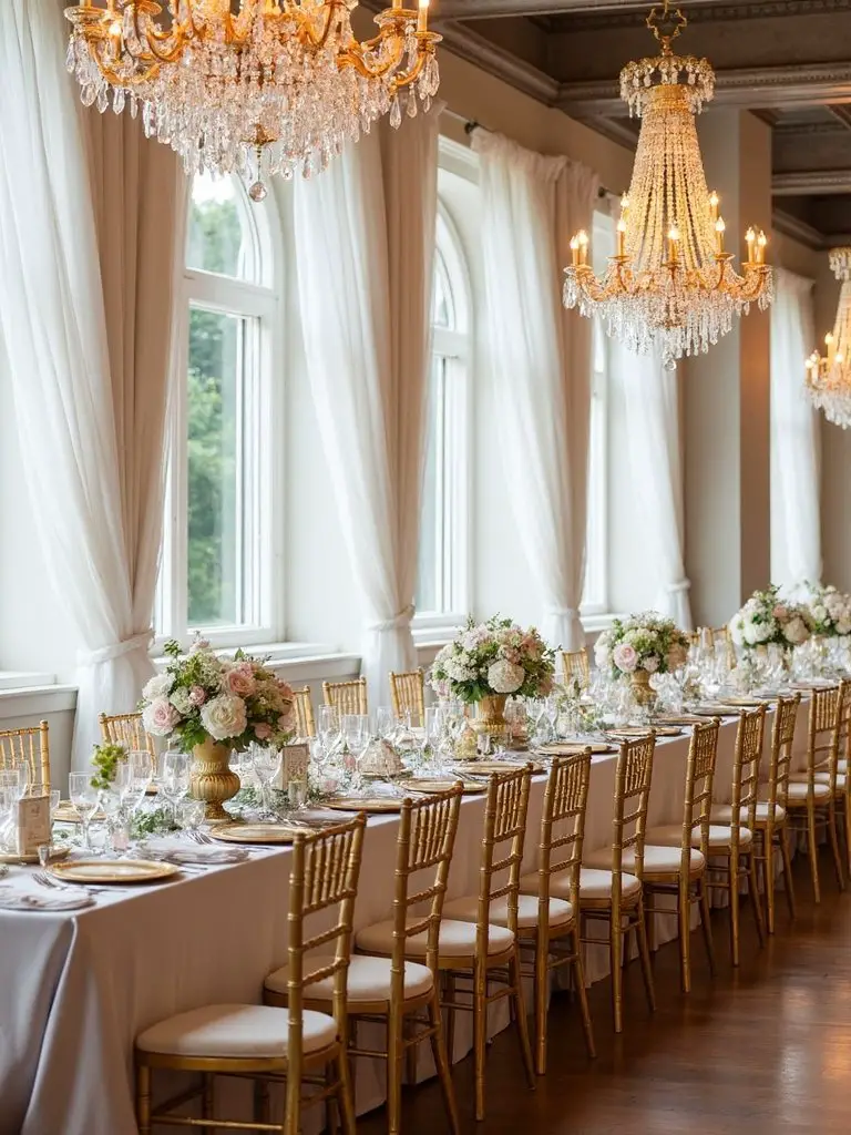 elegant wedding window display focal point