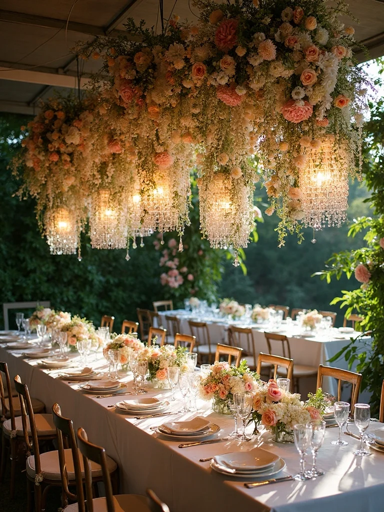 elevated floral chandeliers enchant celebrations