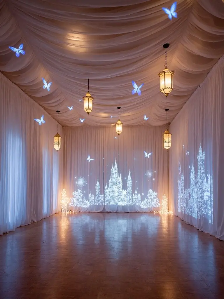 enchanted disney wedding projection experience