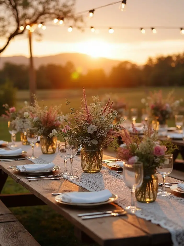 enchanted garden inspired wedding reception decor