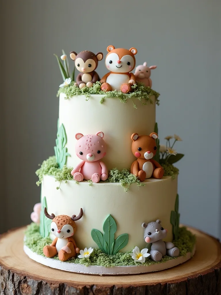 enchanted woodland creature cake