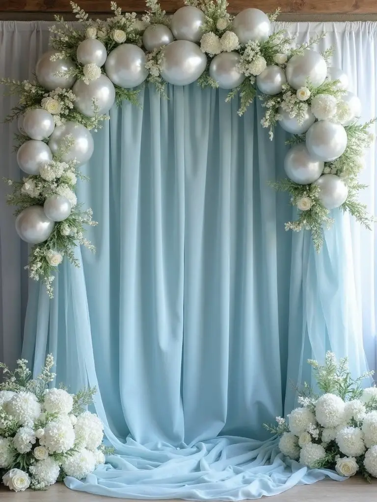 enchanting blue floral backdrop