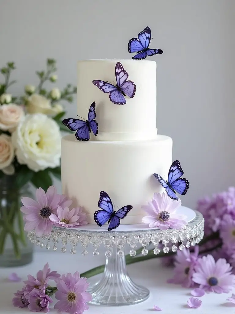 enchanting butterfly adorned wedding cakes