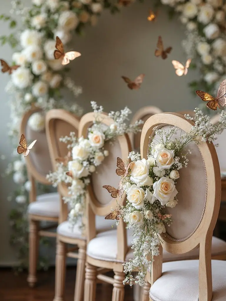 enchanting butterfly chair decorations