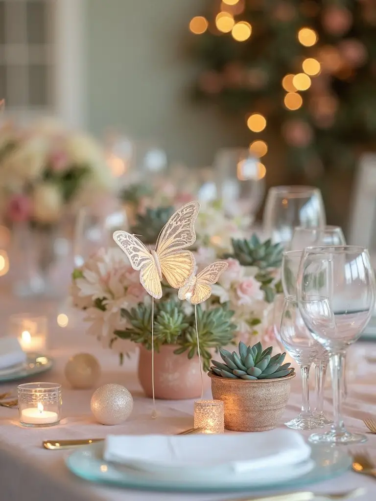 enchanting butterfly succulent displays