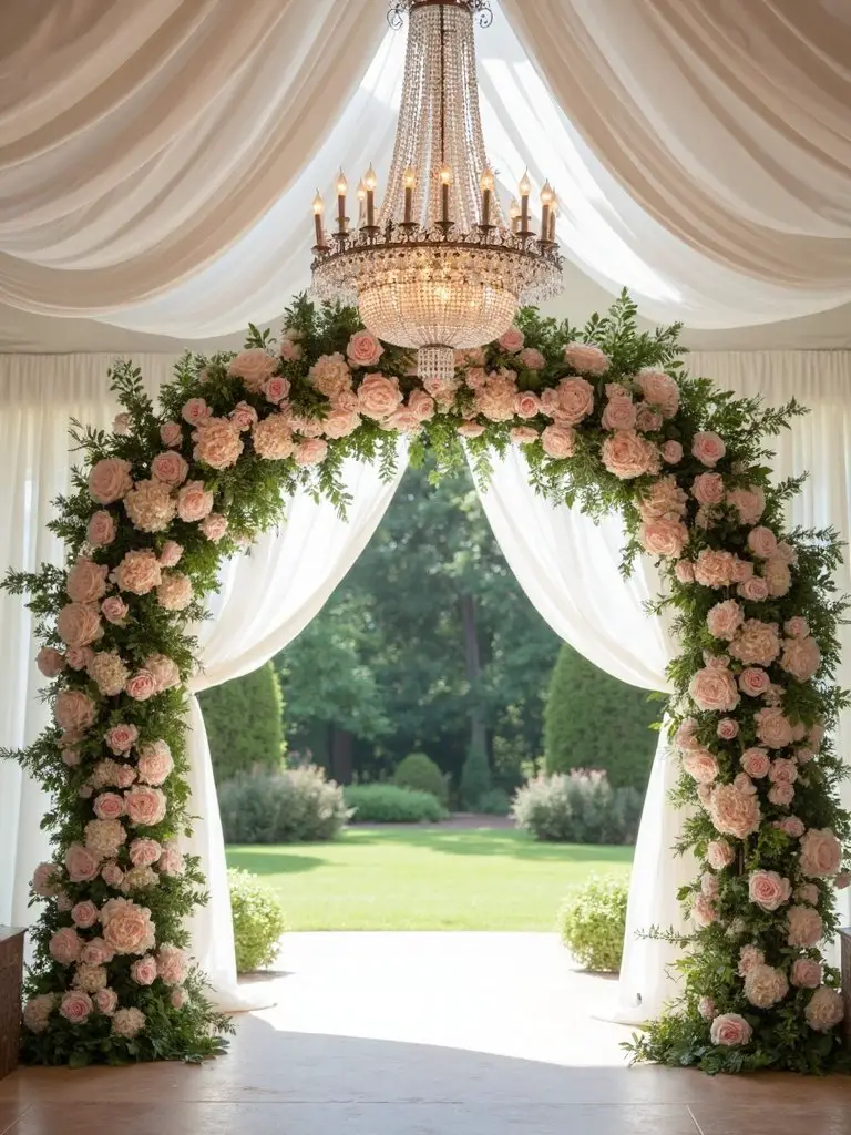 enchanting entryway sets celebratory stage