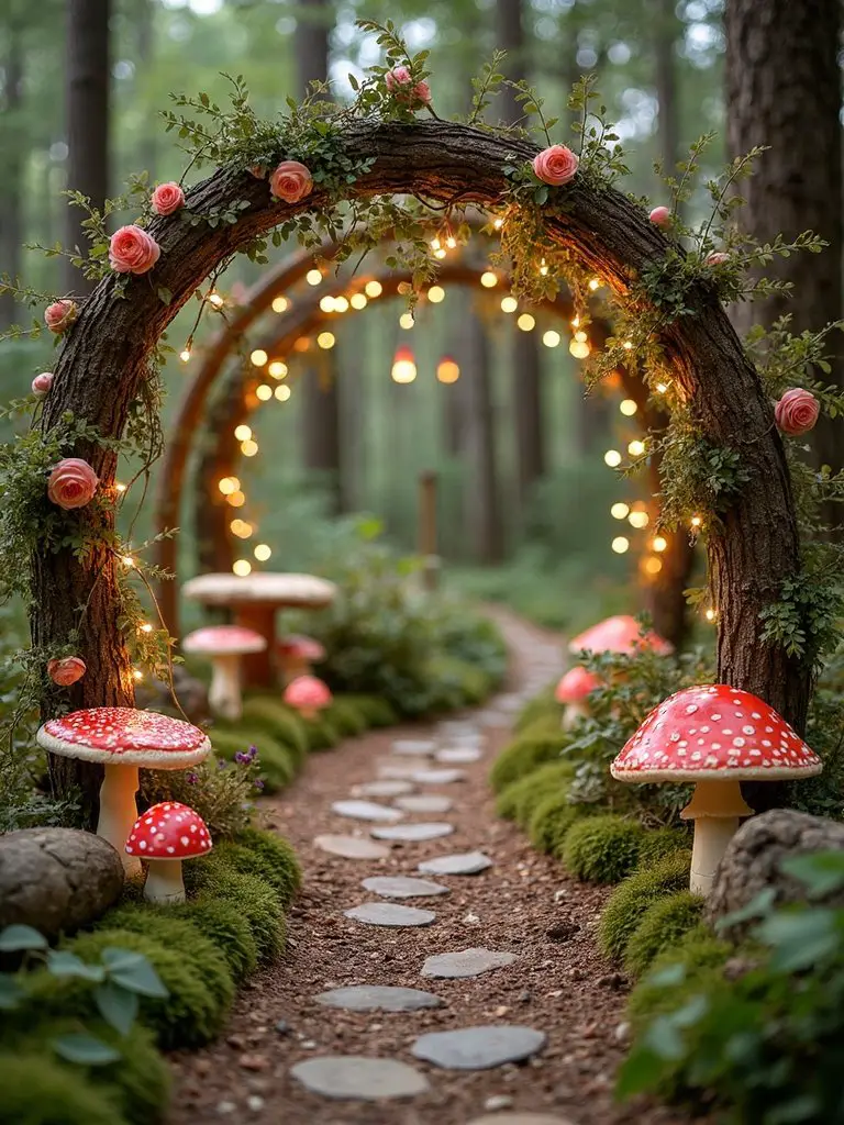 enchanting fairytale woodland floral cascade