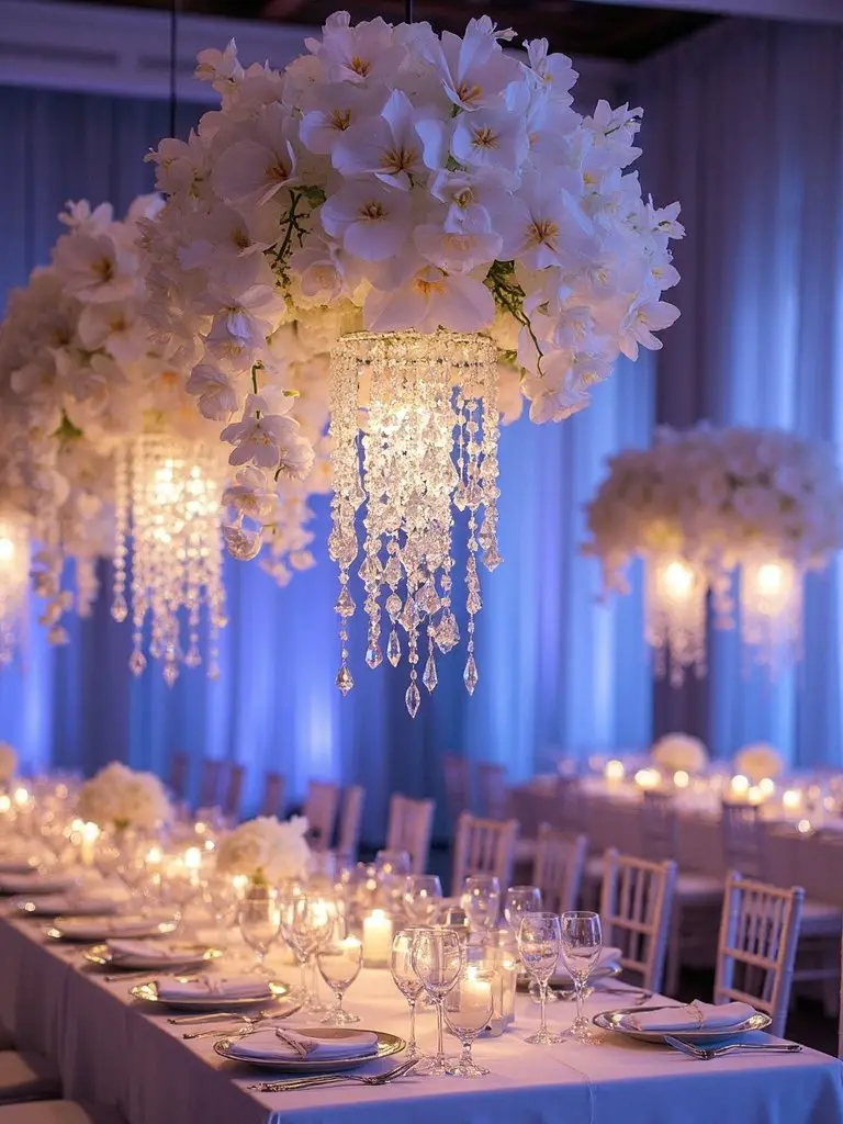 enchanting floral lighting installation focal point