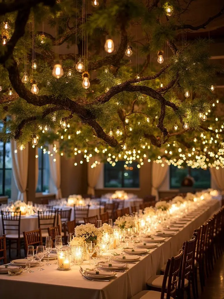 enchanting forest wedding sanctuary overhead