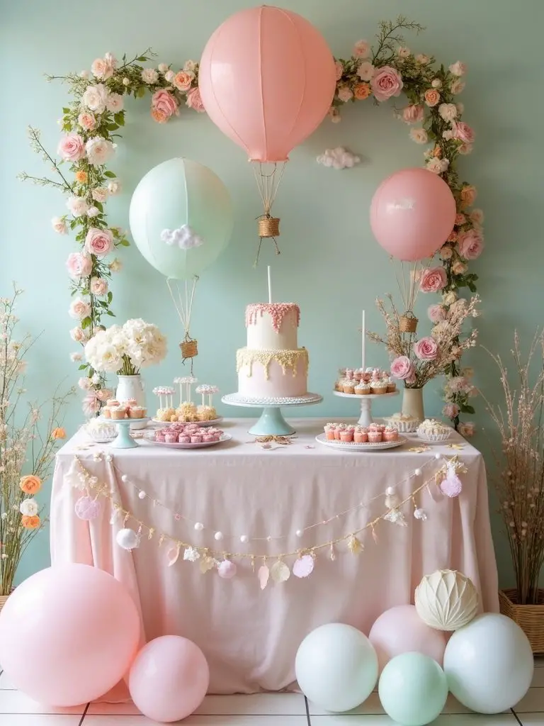 enchanting hot air balloon baby shower