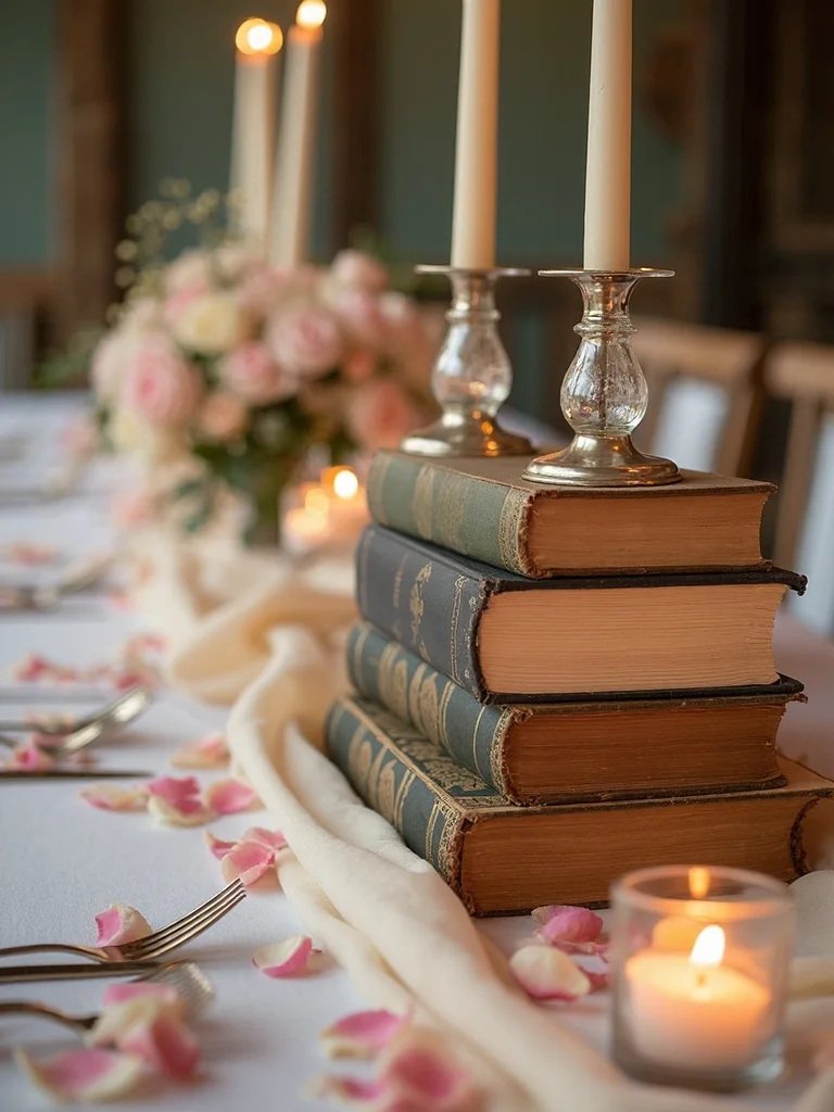 enchanting literary ambiance with candlelight