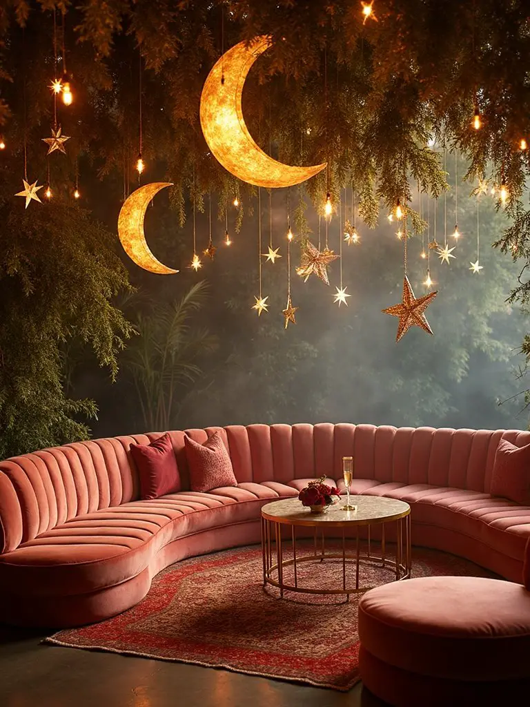 enchanting moonlit lounge retreat ambiance
