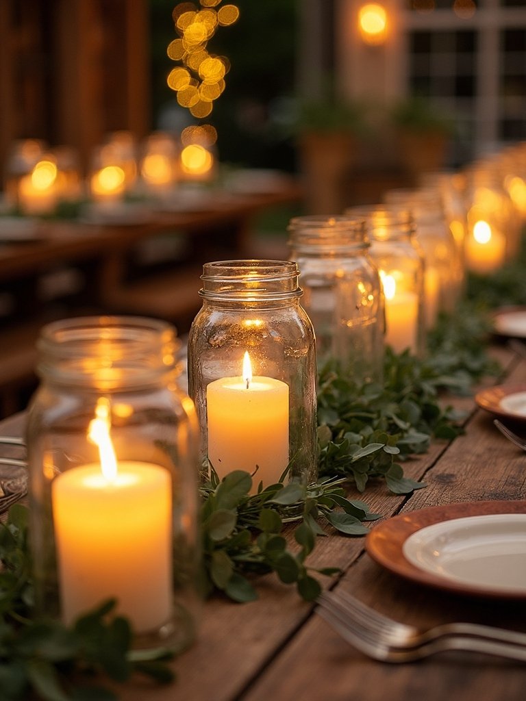 enchanting rustic ambiance candle installations