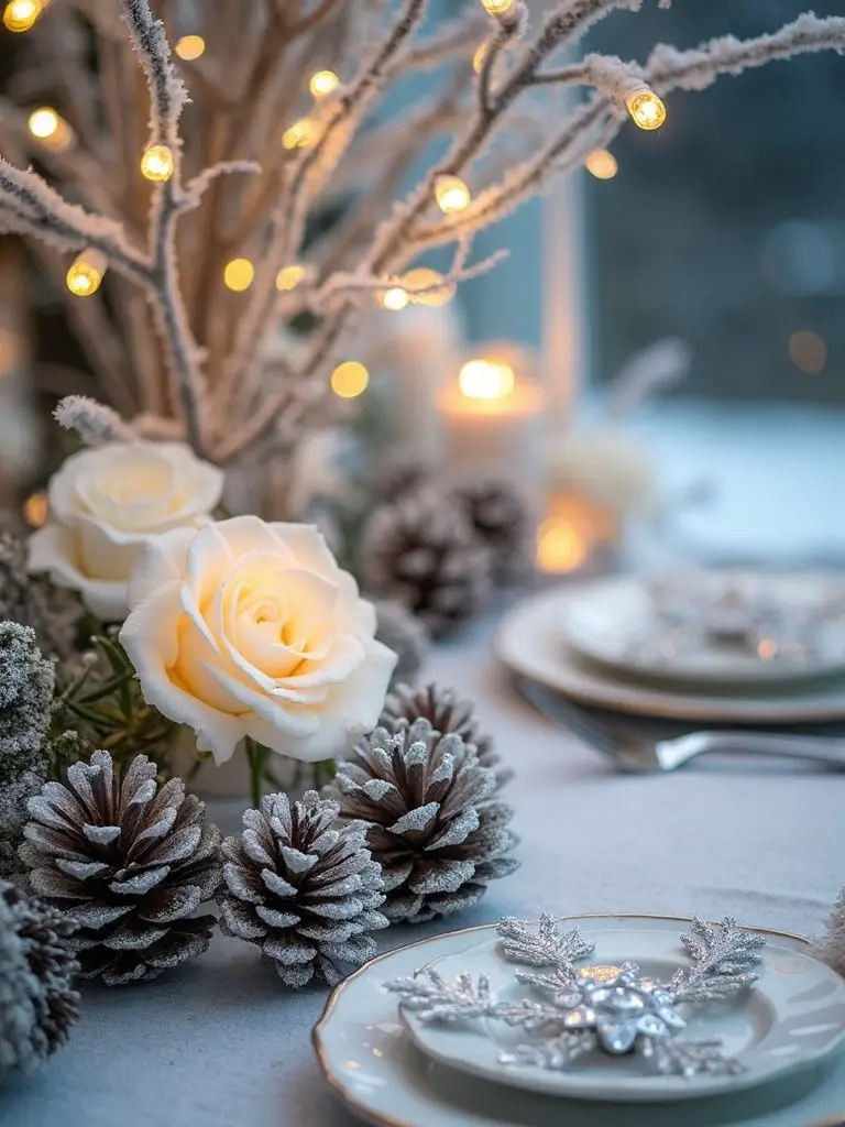 enchanting sparkling winter wedding accents