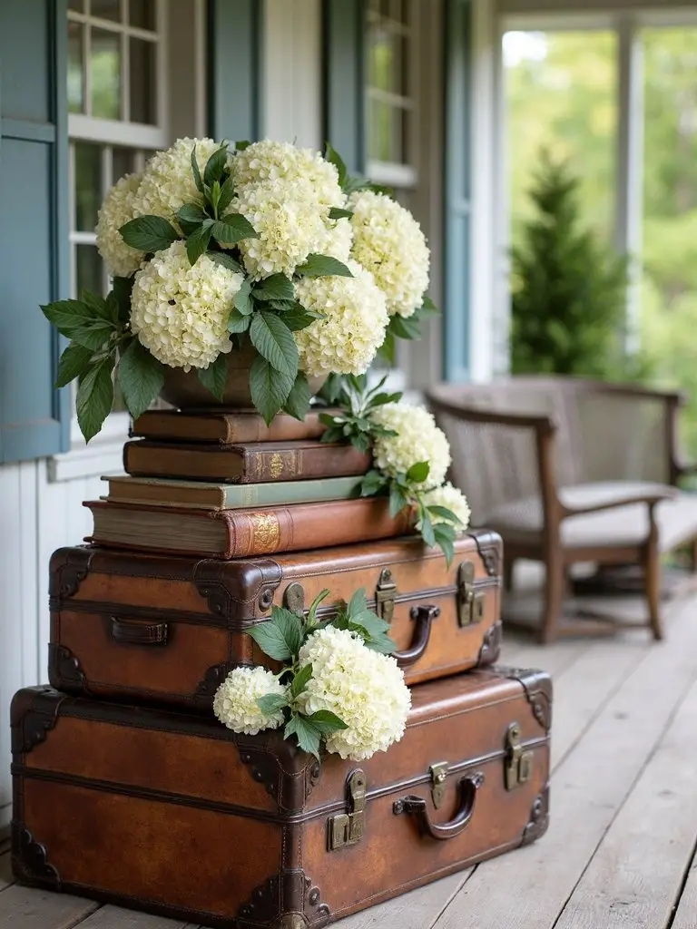 enchanting vintage suitcase welcome display