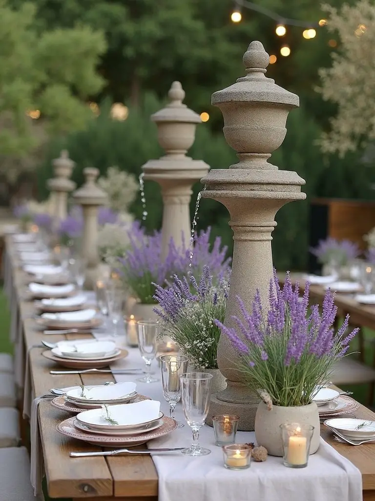 enchanting weathered stone fountain decorations