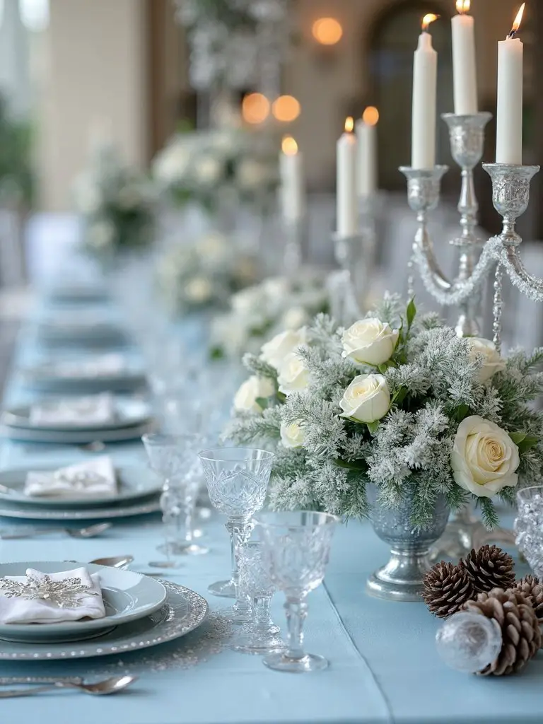 enchanting winter tablescape wonderland